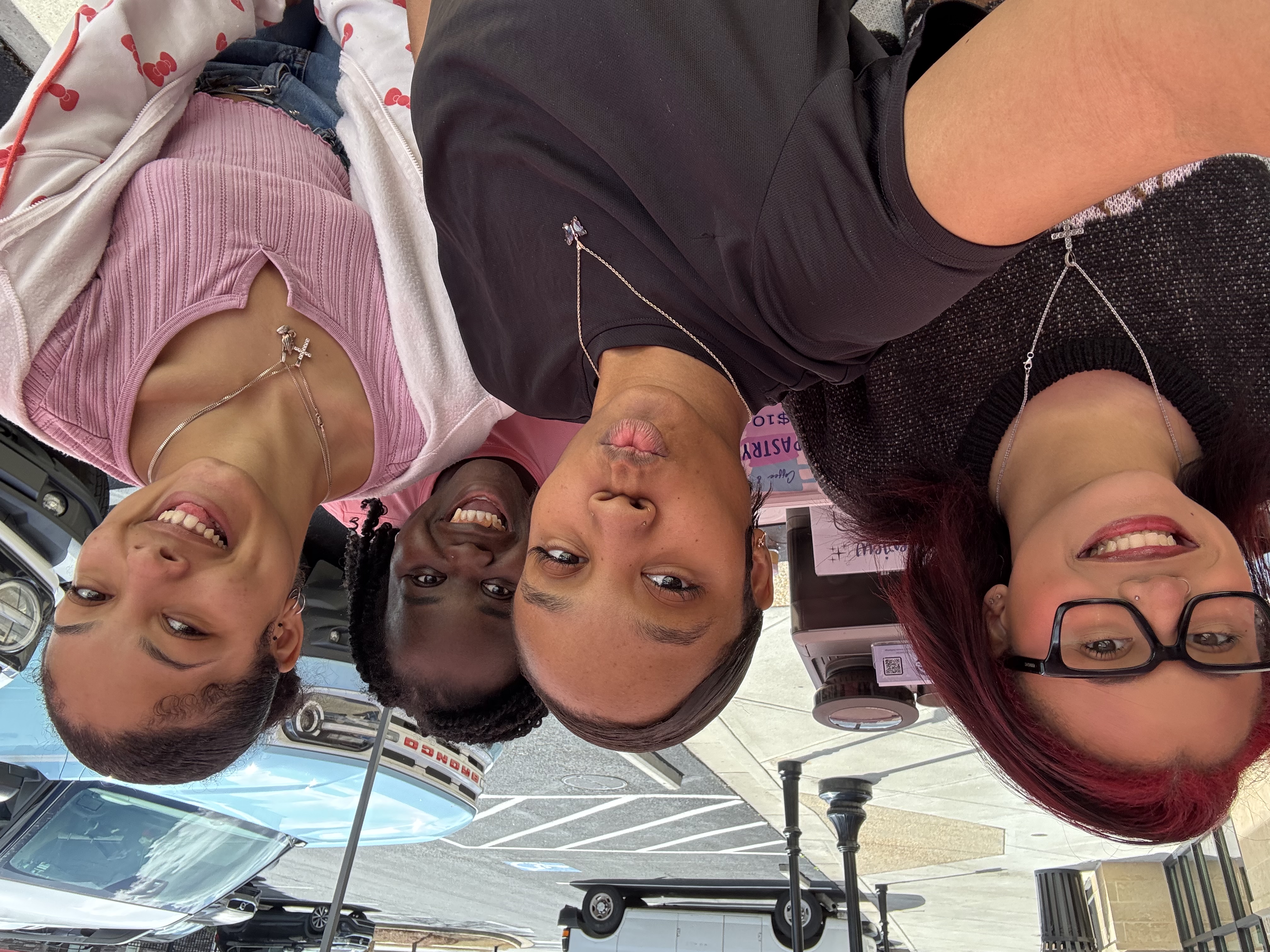 Tee Coffee Studio team and guests taking a selfie at Atlanta community pop-up coffee event